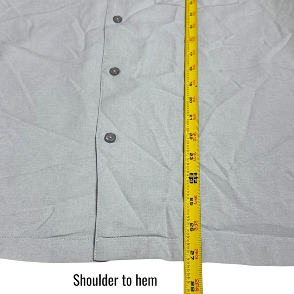 Vuori Classic Gray Short Sleeve Button Down Shirt Coastal Athletic Men's S - Picture 9 of 12